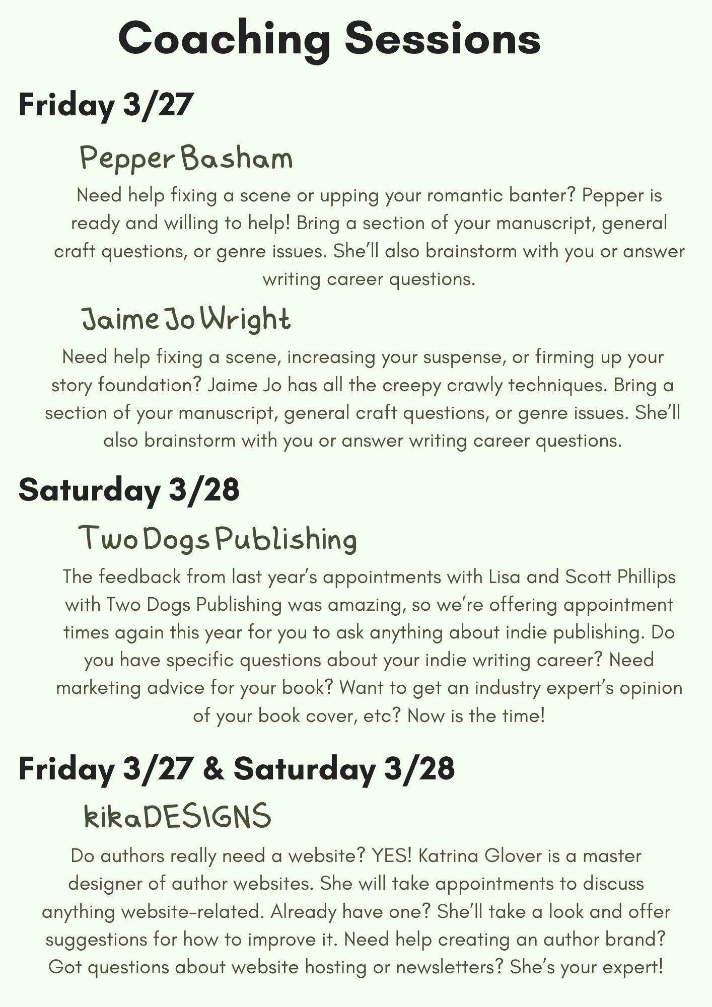 WITS Coaching Sessions